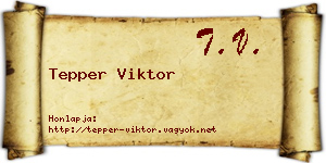 Tepper Viktor névjegykártya